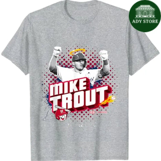 Mike Trout Los Angeles Baseball Sket One x MLB Players T-Shirt Ady Store