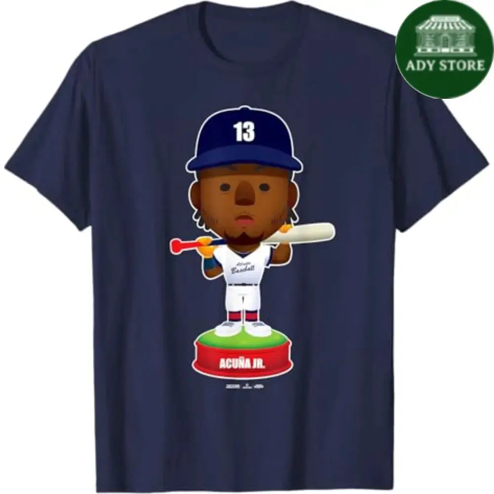 Ronald Acuña Jr. Atlanta Baseball Bobblehead MLBPA T-Shirt Ady Store