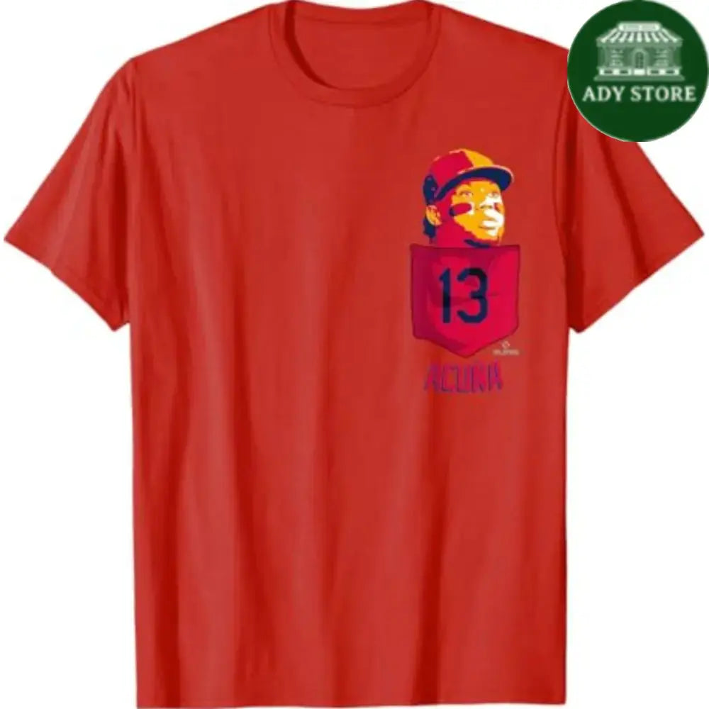 Ronald Acuna Jr. Atlanta Baseball Pocket Tee MLBPA T-Shirt Ady Store
