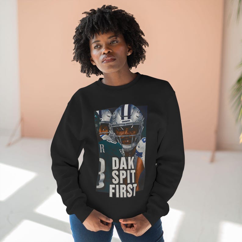 Dak Spit First Sweatshirt - Anti-Dak Prescott Shirt - Cowboys Parody - Eagles Rivalry Crewneck for NFL Season Opener Ady Store