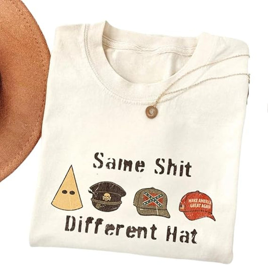 Same Shit Different Hat Shirt, Funny Sarcastic Meme Tee, Humorous Bold Statement Top, Quirky Graphic Apparel, Unique Sarcastic Humor T-Shirt, Funny Gift for Men Black Ady Store