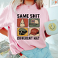 Same Shit Different Hat T Shirt, Anti Trump Political Tshirt, Funny Protest Graphic Tee, Dark Humor Statement Sweatshirt,Democrat Humor Gift Ady Store