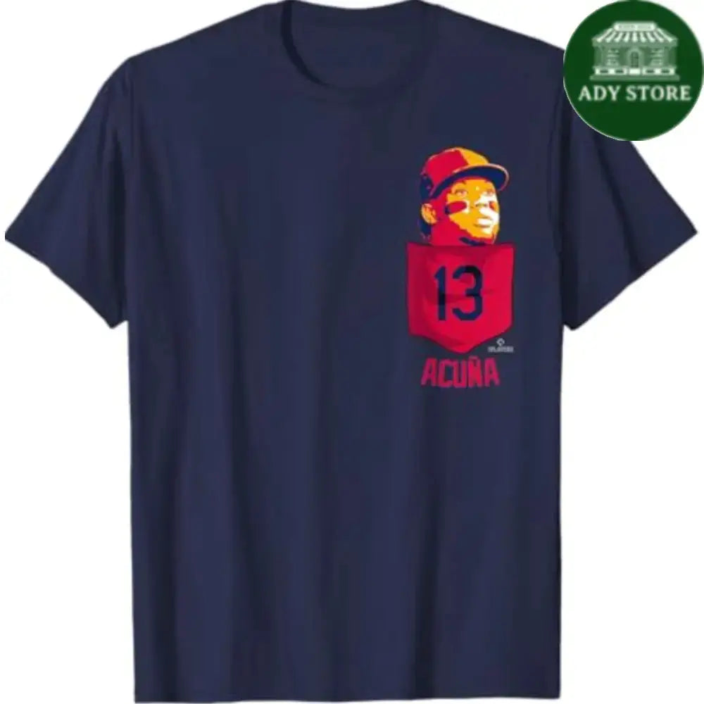 Ronald Acuna Jr. Atlanta Baseball Pocket Tee MLBPA T-Shirt Ady Store