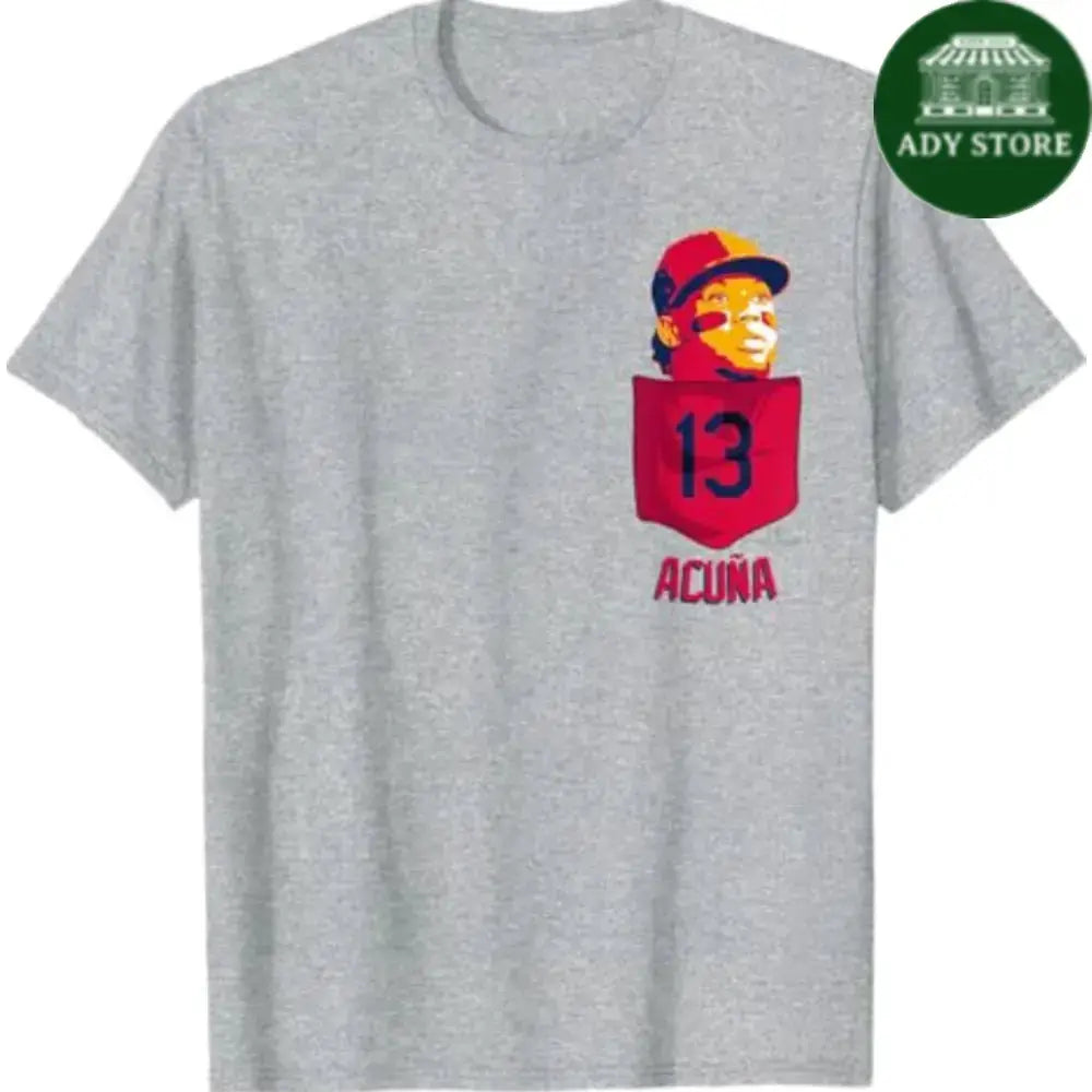 Ronald Acuna Jr. Atlanta Baseball Pocket Tee MLBPA T-Shirt Ady Store