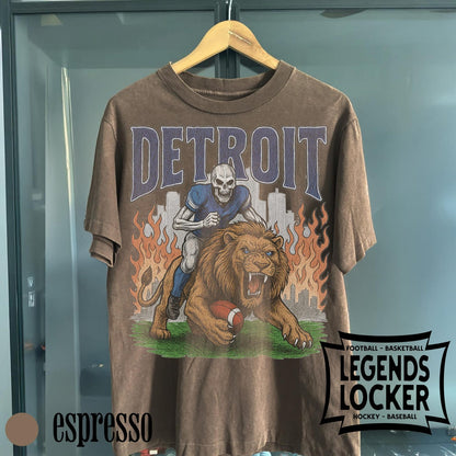 Detroit Football T-Shirt, Vintage NFL Graphic Tee, Retro Football Shirt Ady Store