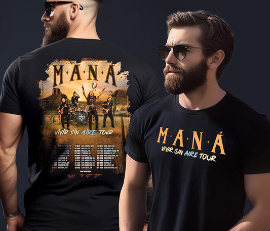 mana tour 2025 t-Shirt  t-shirt Ady Store