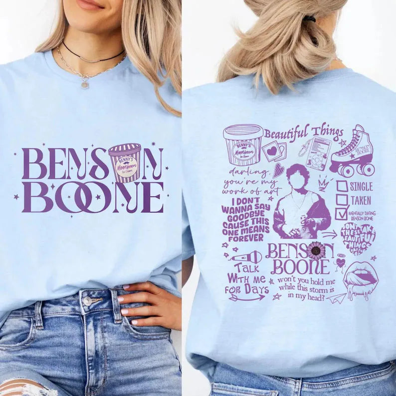 Benson Boone Moonbeam Ice Cream Shirt , America Heart Tour shirt, Tour Album 2025 Concert shirt, Mystical Magical shirt, Benson Boone tee Ady Store