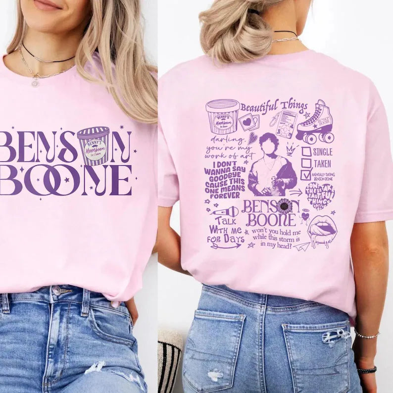 Benson Boone Moonbeam Ice Cream Shirt , America Heart Tour shirt, Tour Album 2025 Concert shirt, Mystical Magical shirt, Benson Boone tee Ady Store