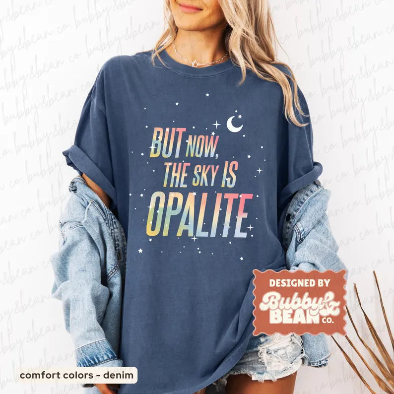 Opalite Sky Aesthetic T-Shirt – Ethereal Lightning Dance Graphic Tee | Dreamy Showgirl Inspired Shirt | Vintage Soft Style Ady Store