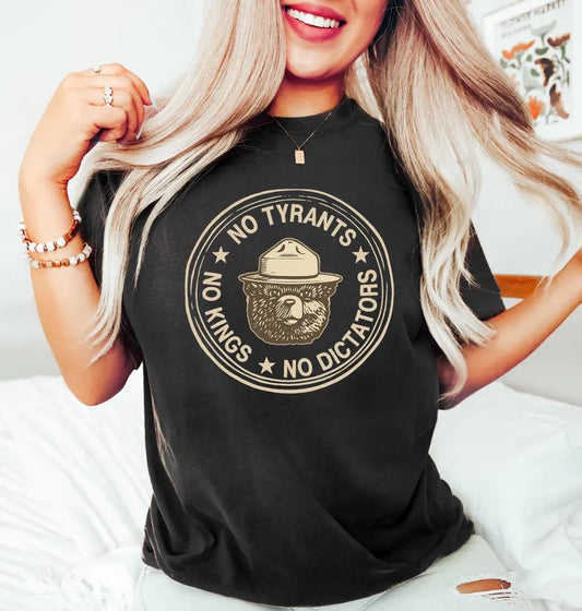 No Kings No Tyrants No Dictators Sweatshirt, Unisex Anti-Fascism T-Shirt, Anti Fascism Bear Shirt, Anti Trump Shirt, Activist Protest shirt Ady Store