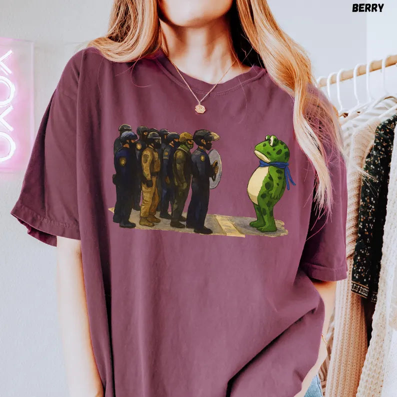 Portland Freedom Frog Anti Ice T-shirt Resistance Tee Protest Shirt Anti Trump Pro Immigration shirt Portland Frog Activist Tee No Kings Day Ady Store
