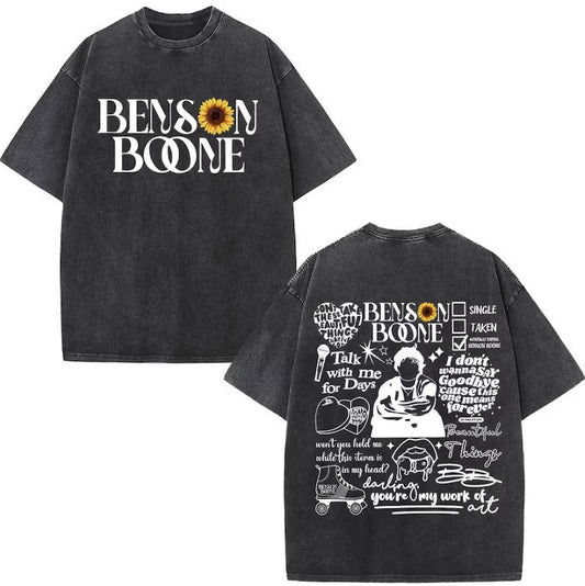 Benson Boone Vintage Shirt, Benson Boone Concert Tour Shirt, Unisex Music Merch, Soft Premium Quality, Gift for Fans Benson Boone Merch 2025 Ady Store