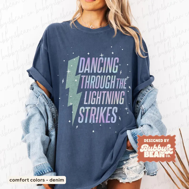 Opalite Showgirl Shirt, Dancing Through The Lightning Strikes, TS Inspired Graphic Tee, Now The Sky Is Opalite Ady Store