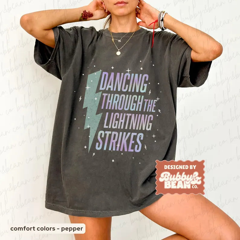 Opalite Showgirl Shirt, Dancing Through The Lightning Strikes, TS Inspired Graphic Tee, Now The Sky Is Opalite Ady Store