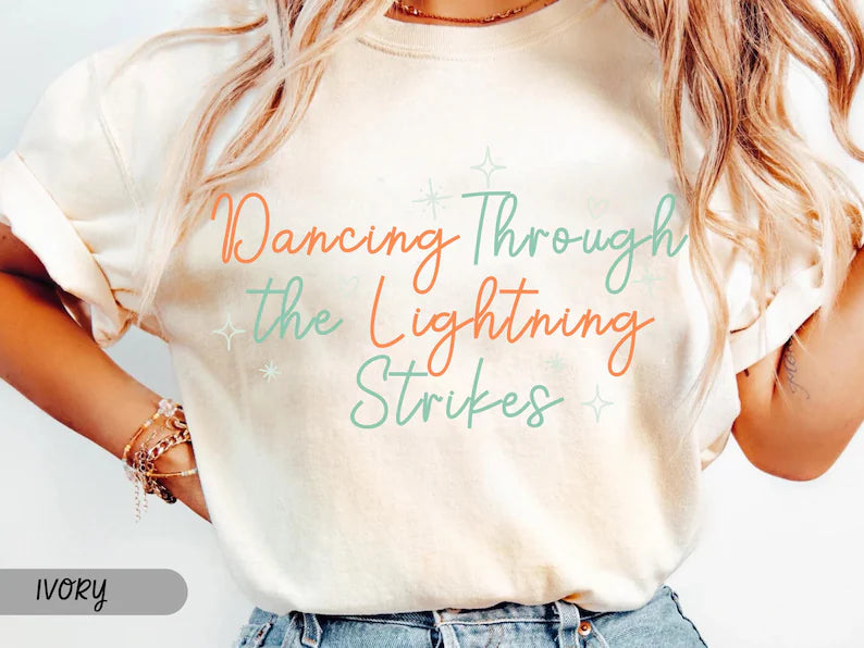 Dancing Through The Lightning Strikes Shirt, Inspired Opalite Graphic sweatshirt,Country Music fan gift, dance Apparel tee Ady Store