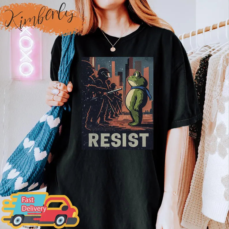 Resist Portland Frog Shirt, Portland Frog Protest Shirt, Anti ICE Shirt, Anti Fascism Shirt, Resistance Shirt, Fuck ICE Shirt, Political Tee Ady Store