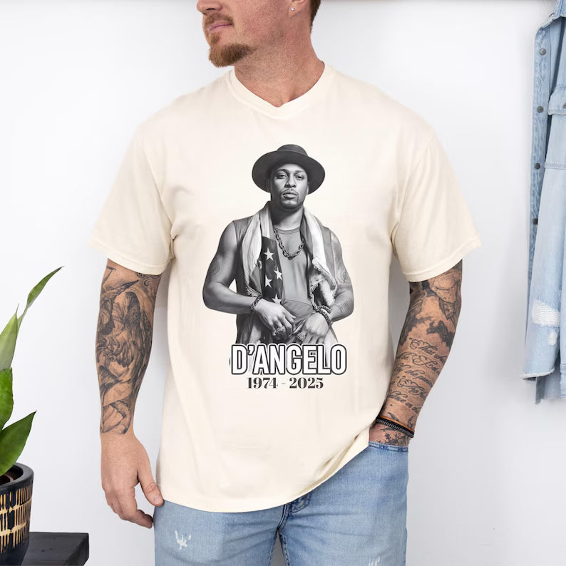 D'angelo T Shirt,Brown Sugar Tour Tee,Concert Merch,Retro Rap Tee 90s Rnb 2000's Music,RIP Legend Music T-Shirt,D'angelo Memories T Shirt Ady Store