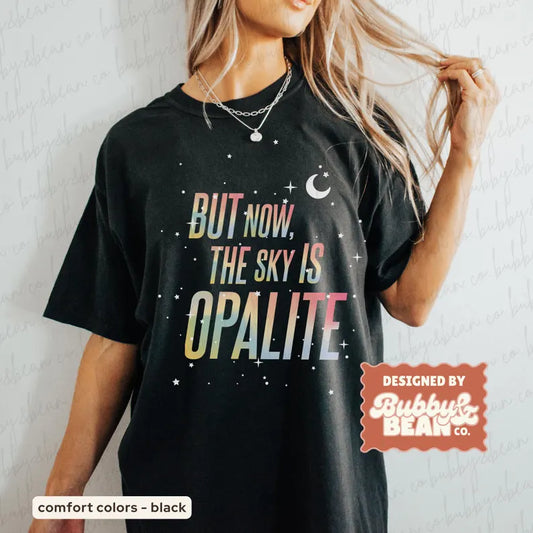 Opalite Sky Aesthetic T-Shirt – Ethereal Lightning Dance Graphic Tee | Dreamy Showgirl Inspired Shirt | Vintage Soft Style Ady Store