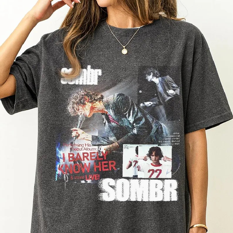 Retro 90's Sombr T-Shirt, Sombr World Tour Music Fan Bootleg Tee T-Shirt, Gift For Women And Man Ady Store