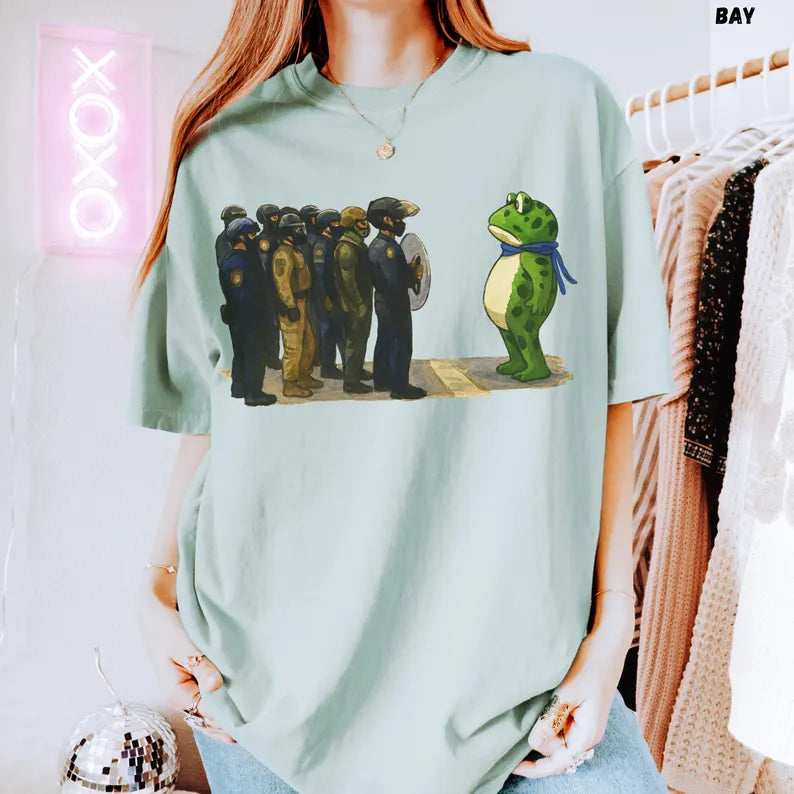 Portland Freedom Frog Anti Ice T-shirt Resistance Tee Protest Shirt Anti Trump Pro Immigration shirt Portland Frog Activist Tee No Kings Day Ady Store