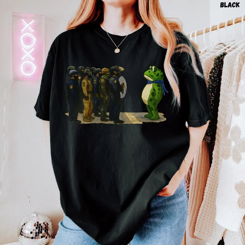 Portland Freedom Frog Anti Ice T-shirt Resistance Tee Protest Shirt Anti Trump Pro Immigration shirt Portland Frog Activist Tee No Kings Day Ady Store