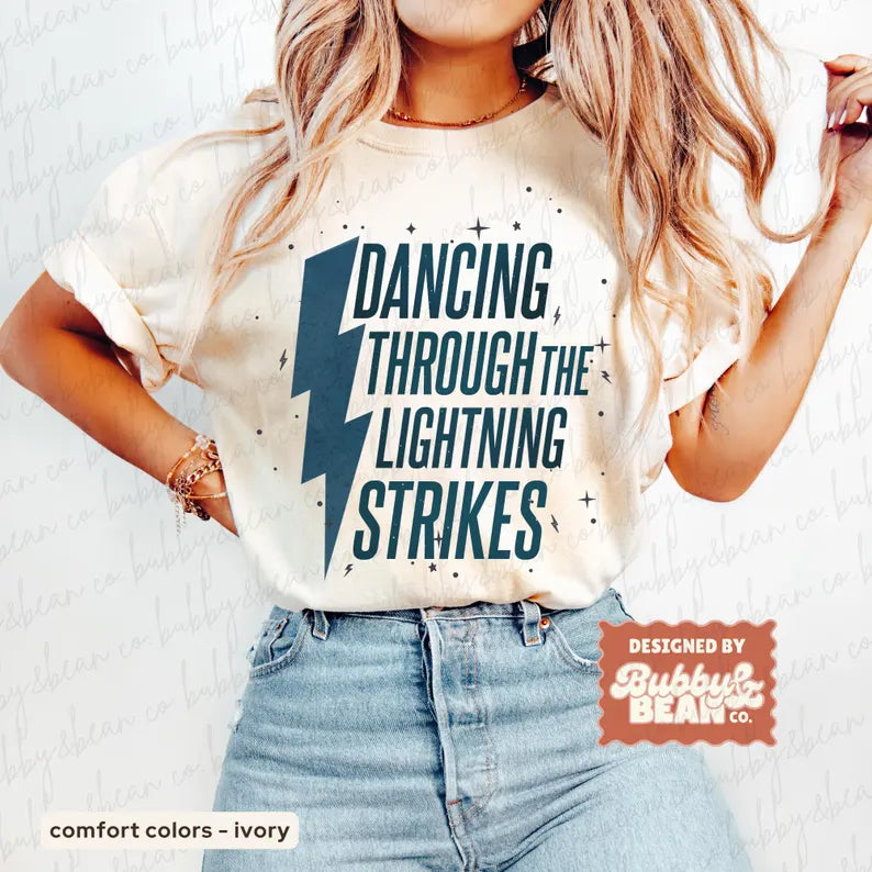 Opalite Showgirl Shirt, Dancing Through The Lightning Strikes, TS Inspired Graphic Tee, Now The Sky Is Opalite Ady Store