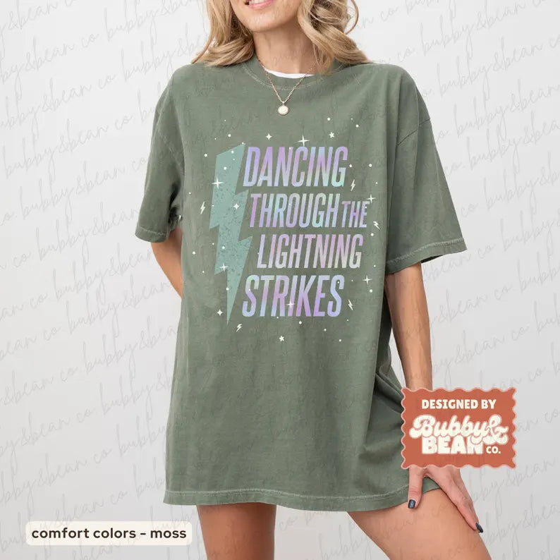 Opalite Showgirl Shirt, Dancing Through The Lightning Strikes, TS Inspired Graphic Tee, Now The Sky Is Opalite Ady Store