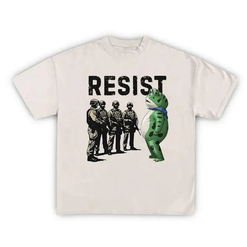 Portland Frog Resist Protest Shirt, Anti ICE Shirt, Anti Fascism Shirt, Anti Trump Shirt, Vintage Activist Shirt Ady Store
