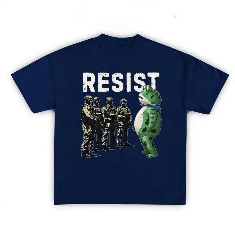Portland Frog Resist Protest Shirt, Anti ICE Shirt, Anti Fascism Shirt, Anti Trump Shirt, Vintage Activist Shirt Ady Store