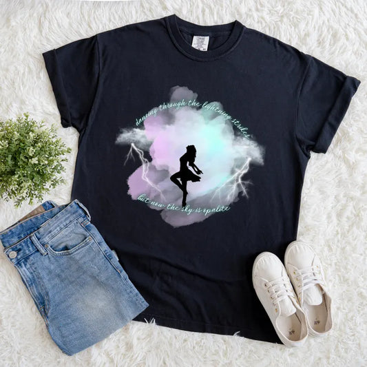Opalite Showgirl Era, TS Inspired Lyrical Tee, Dancing through Lightning, Onyx Night, Pink Skies, Gift for Music Fans Ady Store