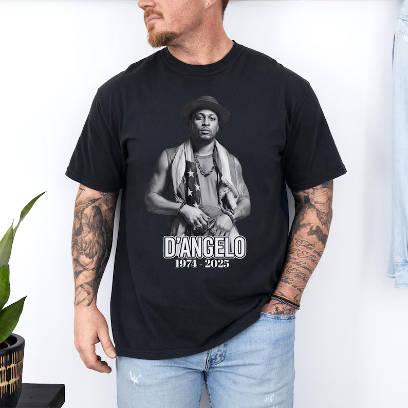 D'angelo T Shirt,Brown Sugar Tour Tee,Concert Merch,Retro Rap Tee 90s Rnb 2000's Music,RIP Legend Music T-Shirt,D'angelo Memories T Shirt Ady Store