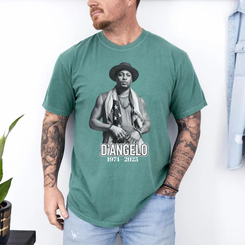 D'angelo T Shirt,Brown Sugar Tour Tee,Concert Merch,Retro Rap Tee 90s Rnb 2000's Music,RIP Legend Music T-Shirt,D'angelo Memories T Shirt Ady Store