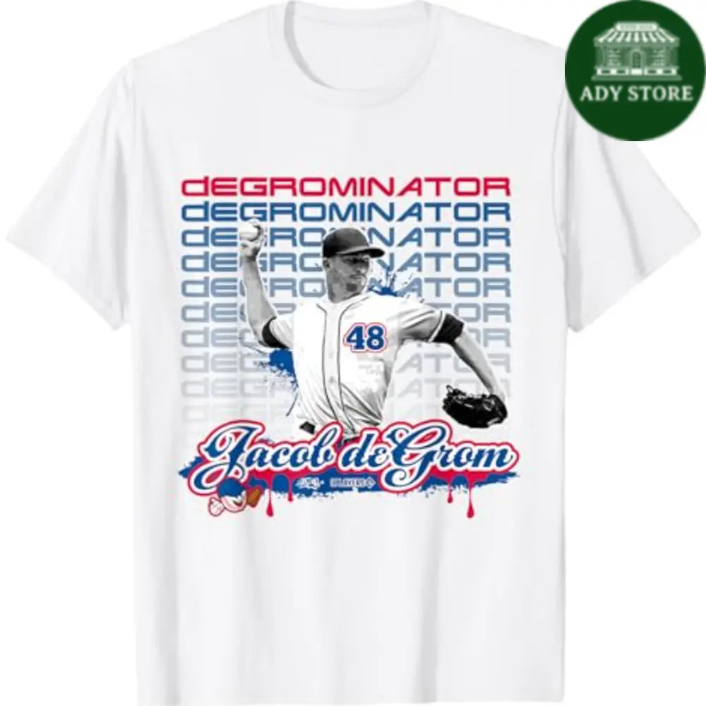Jacob deGrom Texas Baseball Sket One x MLB Players T-Shirt Ady Store
