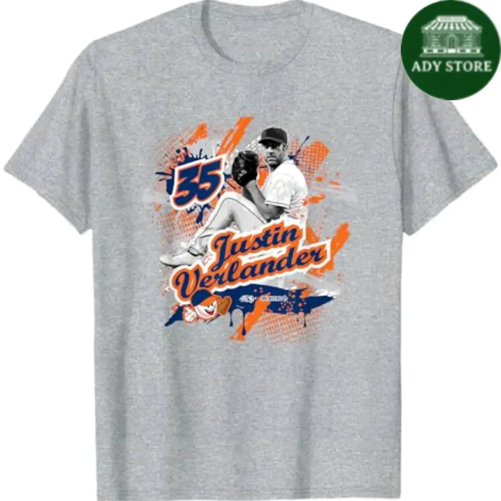 Justin Verlander Houston Baseball Sket One x MLB Players T-Shirt Ady Store