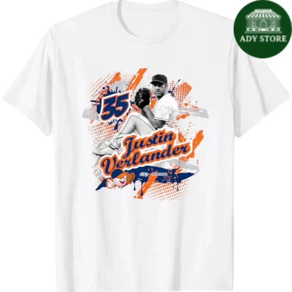 Justin Verlander Houston Baseball Sket One x MLB Players T-Shirt Ady Store