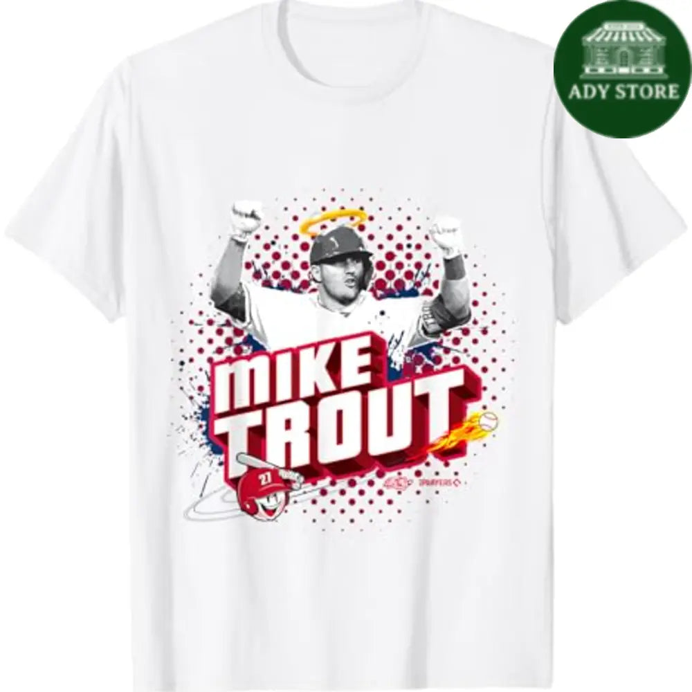 Mike Trout Los Angeles Baseball Sket One x MLB Players T-Shirt Ady Store