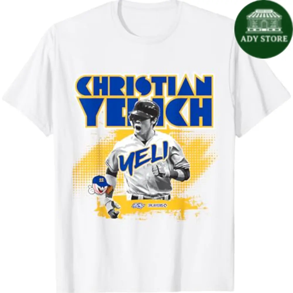 Christian Yelich Milwaukee Baseball Sket One x MLB Players T-Shirt