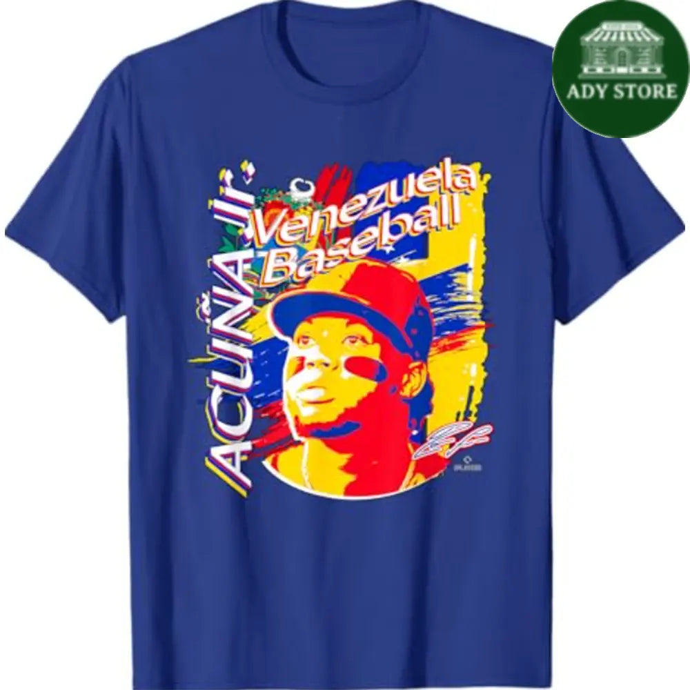 Ronald Acuna Jr. International Baseball Venezuela MLBPA T-Shirt Ady Store