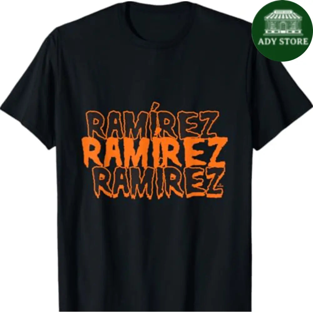 Jose Ramirez Cleveland Baseball Halloween Name MLBPA T-Shirt Ady Store